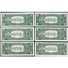 Image 2 : Lot of (6) 1957 $1 Silver Certificate Star Notes