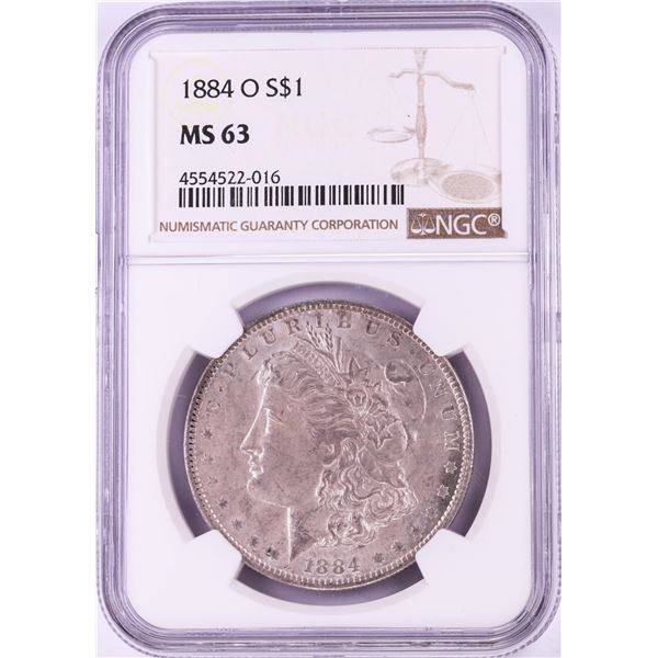 1884-O $1 Morgan Silver Dollar Coin NGC MS63