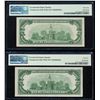 Image 2 : Changeover Pair of 1934 $100 Federal Reserve Notes PMG Gem Uncirculated 65/67EPQ