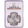 Image 1 : 1923 $1 Peace Silver Dollar Coin NGC MS65