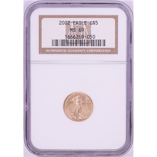 2002 $5 American Gold Eagle Coin NGC MS69