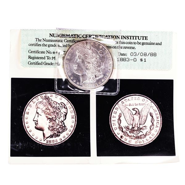 1883-O $1 Morgan Silver Dollar Coin NCI MS64