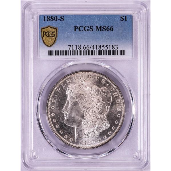 1880-S $1 Morgan Silver Dollar Coin PCGS MS66 Nice Toning