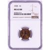 Image 1 : 1925 Lincoln Wheat Cent Coin NGC MS63RB