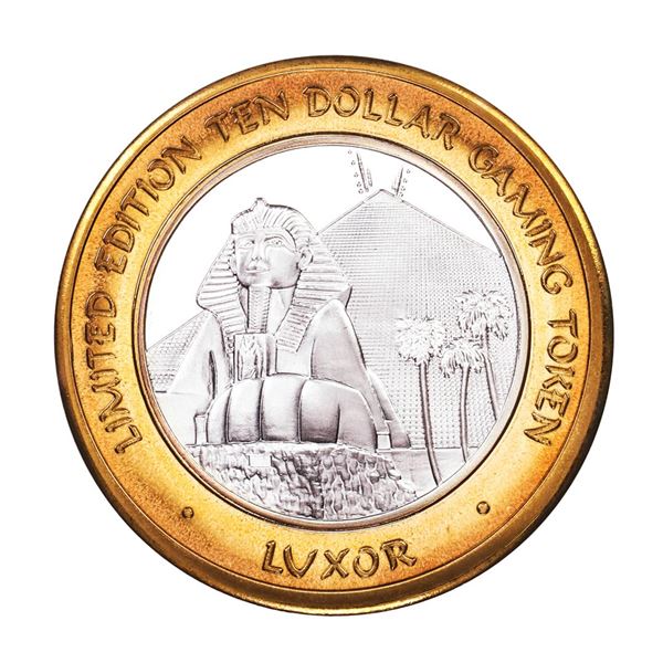 .999 Fine Silver Luxor Las Vegas, Nevada $10 Limited Edition Gaming Token