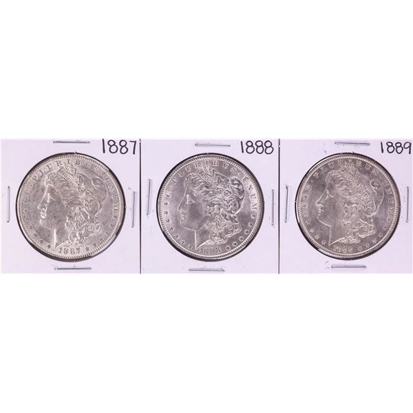 Lot of 1887-1889 $1 Morgan Silver Dollar Coins