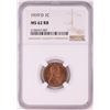 Image 1 : 1919-D Lincoln Wheat Cent Coin NGC MS62RB