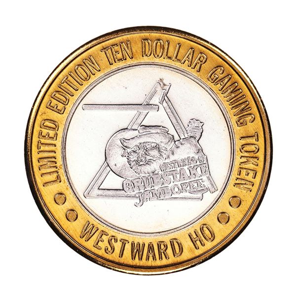 .999 Silver Westward Ho Casino Las Vegas, NV $10 Casino Limited Edition Gaming Token
