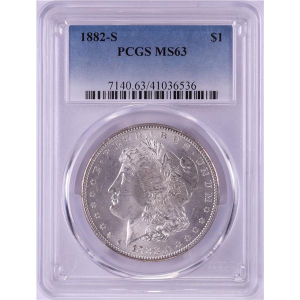 1882-S $1 Morgan Silver Dollar Coin PCGS MS63