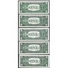 Image 2 : Lot of (5) 1957A/B $1 Silver Certificate STAR Notes
