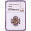 Image 1 : 1938-D Buffalo Nickel Coin NGC MS67