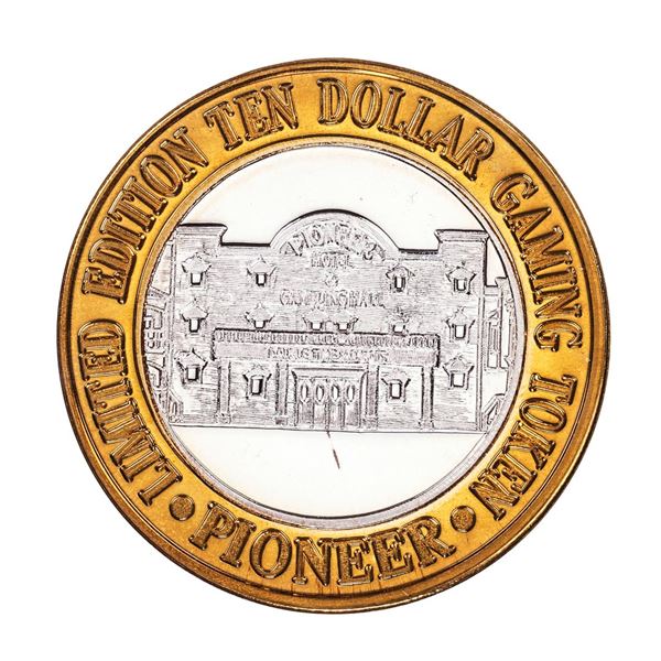.999 Silver Pioneer Hotel & Gambling Hall $10 Casino Limited Edition Gaming Token