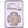 Image 1 : 1921 $1 Morgan Silver Dollar Coin NGC MS63