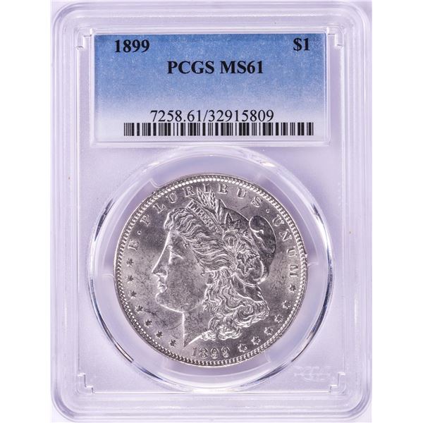 1899 $1 Morgan Silver Dollar Coin PCGS MS61