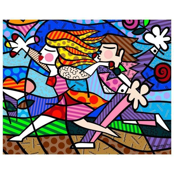 Romero Britto "New Love Blossoms" Giclee