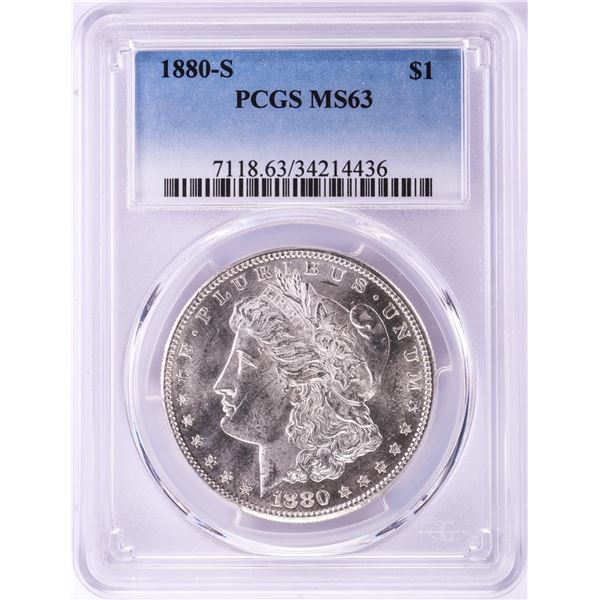 1880-S $1 Morgan Silver Dollar Coin PCGS MS63