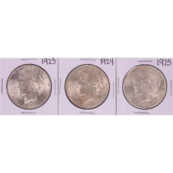 Lot of 1923-1925 $1 Peace Silver Dollar Coins