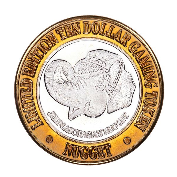.999 Fine Silver Nugget Casino Sparks, NV $10 Limited Edition Gaming Token