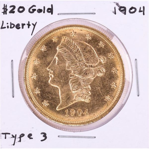 1904 $20 Liberty Head Double Eagle Gold Coin