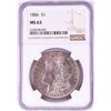 Image 1 : 1886 $1 Morgan Silver Dollar Coin NGC MS63