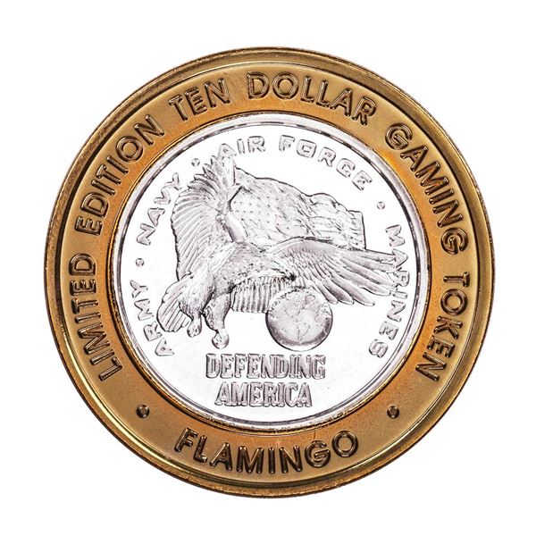 .999 Silver Flamingo Hilton Reno, Nevada $10 Casino Limited Edition Gaming Token