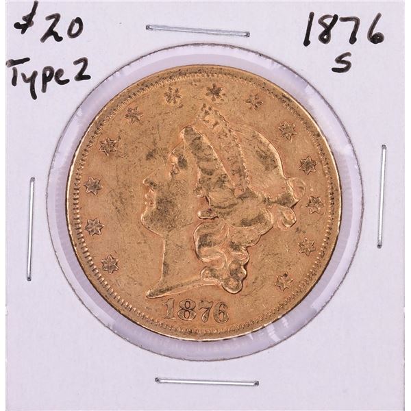 1876-S $20 Liberty Head Double Eagle Gold Coin