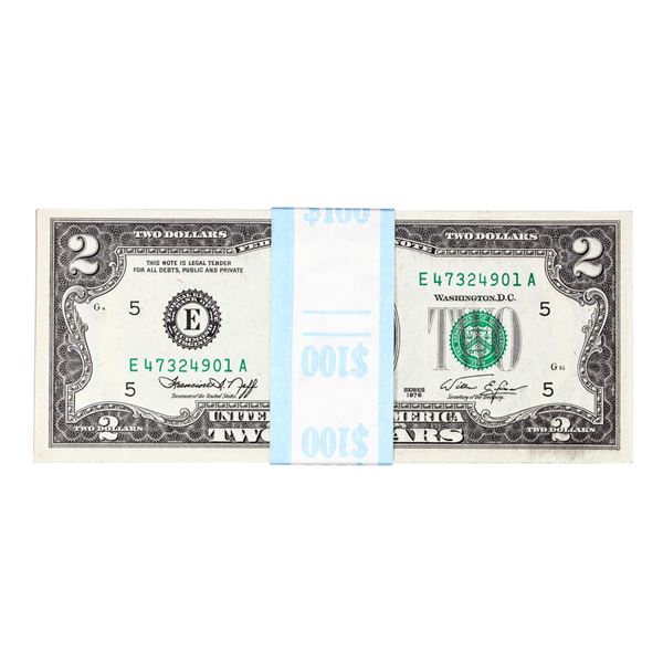 Pack of (50) Consecutive 1976 $2 Federal Reserve Notes Richmond