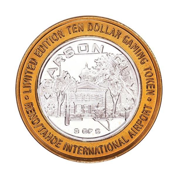 .999 Silver Reno Tahoe International Airport $10 Casino Limited Edition Gaming Token