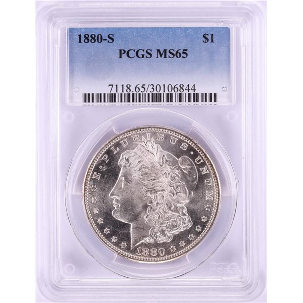 1880-S $1 Morgan Silver Dollar Coin PCGS MS65