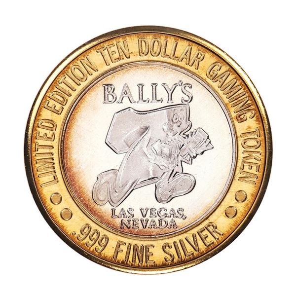 .999 Silver Ballys Las Vegas, Nevada $10 Casino Limited Edition Gaming Token
