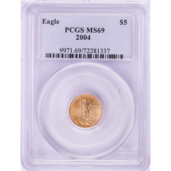 2004 $5 American Gold Eagle Coin PCGS MS69