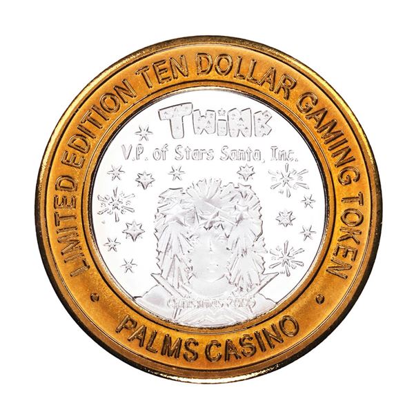 .999 Silver Palms Casino Las Vegas, NV $10 Casino Limited Edition Gaming Token