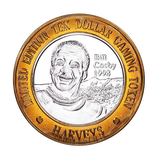 .999 Silver Harveys Lake Tahoe, Nevada $10 Casino Limited Edition Gaming Token