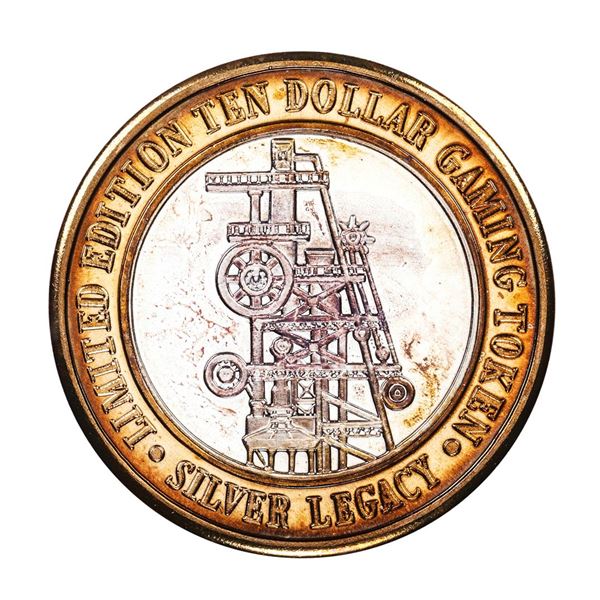 .999 Fine Silver Silver Legacy Reno, Nevada $10 Limited Edition Gaming Token