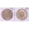 Image 1 : Lot of 1922-S & 1923-S $1 Peace Silver Dollar Coins