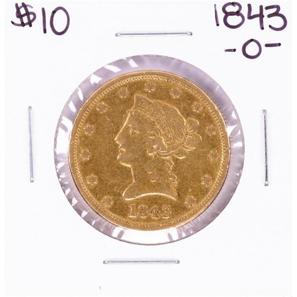 1843-O $10 Liberty Head Eagle Gold Coin