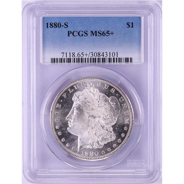 1880-S $1 Morgan Silver Dollar Coin PCGS MS65+