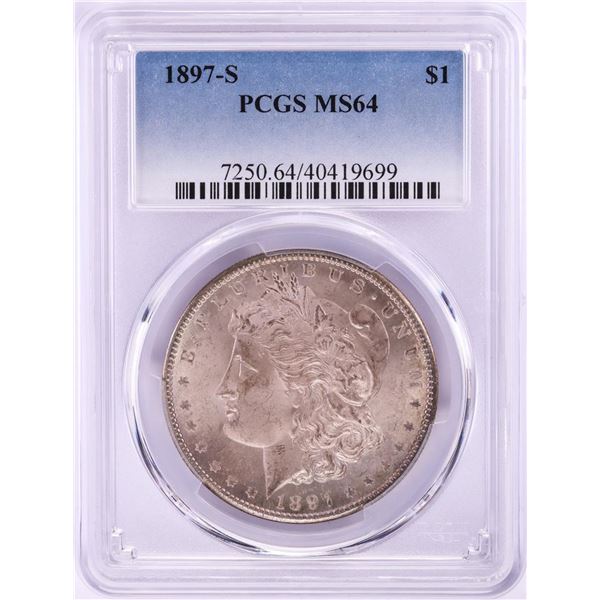 1897-S $1 Morgan Silver Dollar Coin PCGS MS64