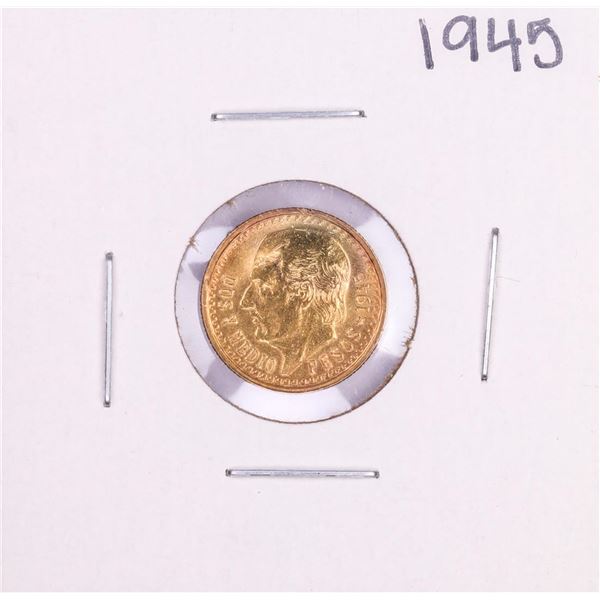 1945 Mexico Dos Y Medio Pesos Gold Coin
