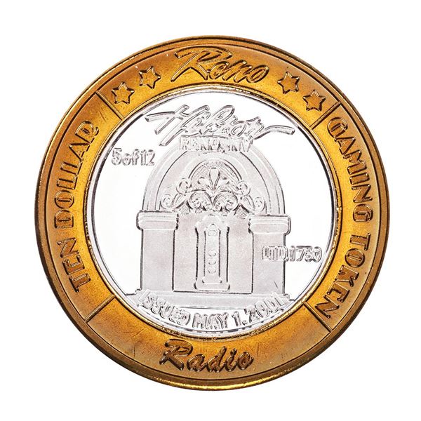 .999 Silver Reno Hilton Nevada $10 Casino Limited Edition Gaming Token
