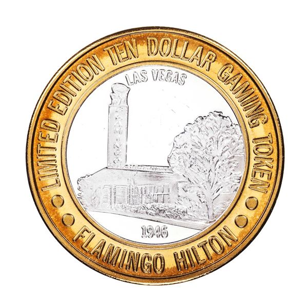 .999 Fine Silver Flamingo Las Vegas, Nevada $10 Limited Edition Gaming Token