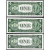 Image 2 : Lot of (3) 1935E $1 Silver Certificate STAR Notes