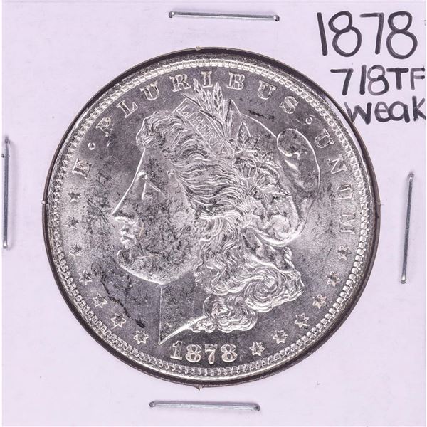1878 7/8 TF Weak $1 Morgan Silver Dollar Coin