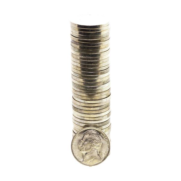 Roll of (40) Brilliant Uncirculated 1945-P Jefferson Nickel Coins