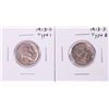 Image 1 : 1913-D Type 1 & Type 2 Buffalo Nickel Coins