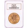 Image 1 : 1897 $20 Liberty Head Double Eagle Gold Coin NGC MS62