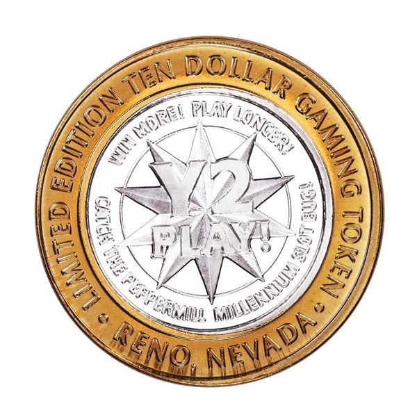.999 Silver Peppermill Hotel Casino Reno, NV $10 Casino Limited Edition Gaming Token