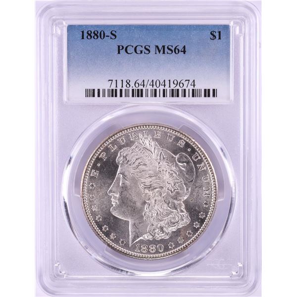 1880-S $1 Morgan Silver Dollar Coin PCGS MS64