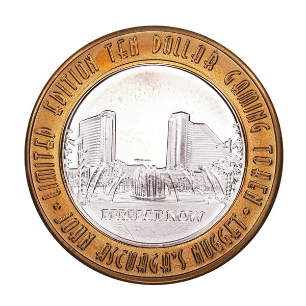 .999 Fine Silver Nugget Casino Sparks, NV $10 Limited Edition Gaming Token