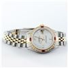 Image 4 : Rolex Ladies Two Tone Steel & Gold MOP Diamond & Ruby Datejust Wristwatch